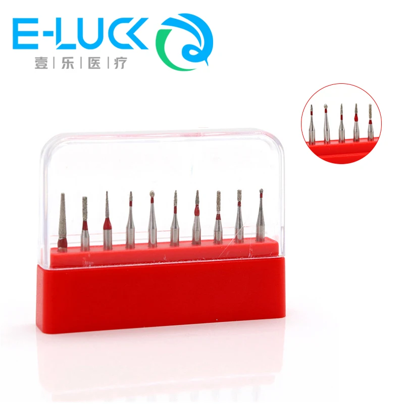 

Dental Diamond Burs Dentistry Polishing Drills Burs 1.6mm FG High Speed 10pcs