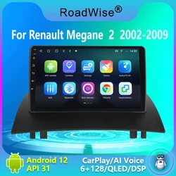 Roadwise dla Renault Megane 2 2002 - 2005 2006 2007 2008 2009 z systemem Android 12 Carplay Radio samochodowe multimedialny odtwarzacz wideo 2Din DVD GPS