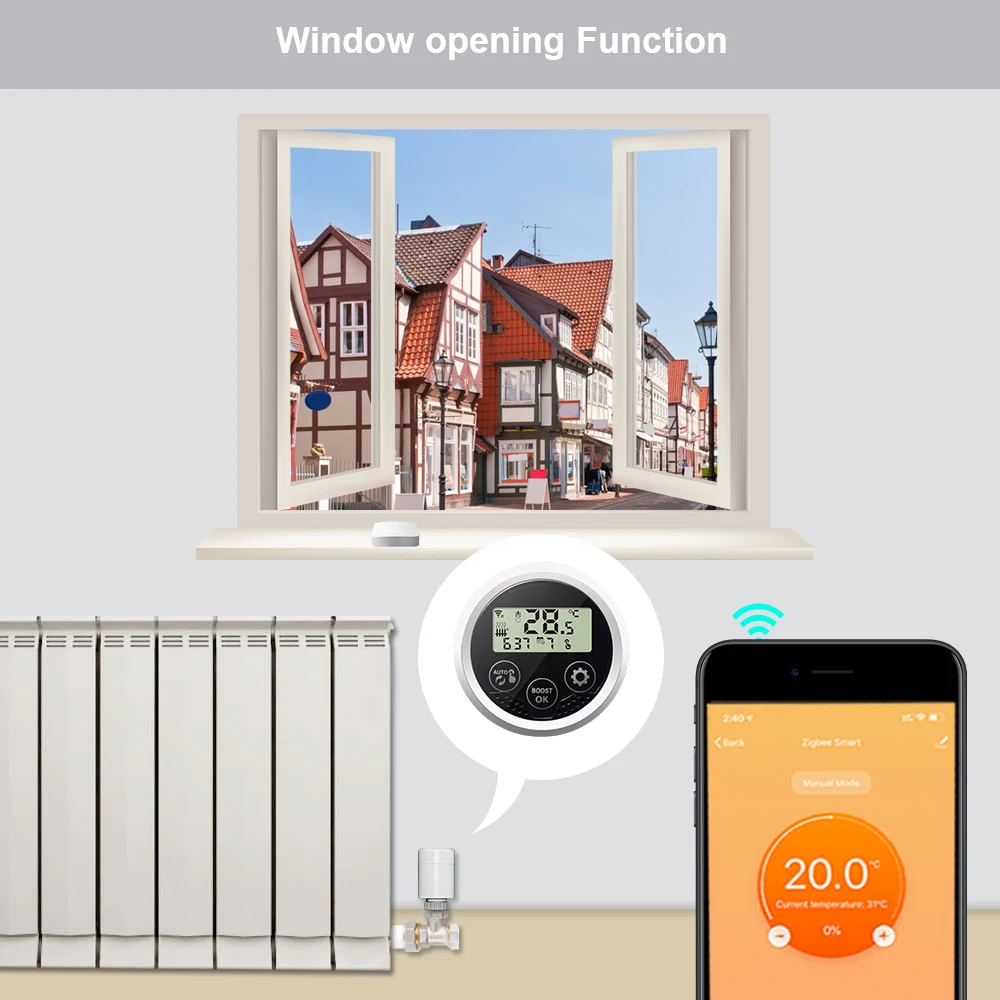 Zigbee Smart Wifi termostato regolatore di temperatura del radiatore regolatore di temperatura del termostato di riscaldamento programmabile LCD