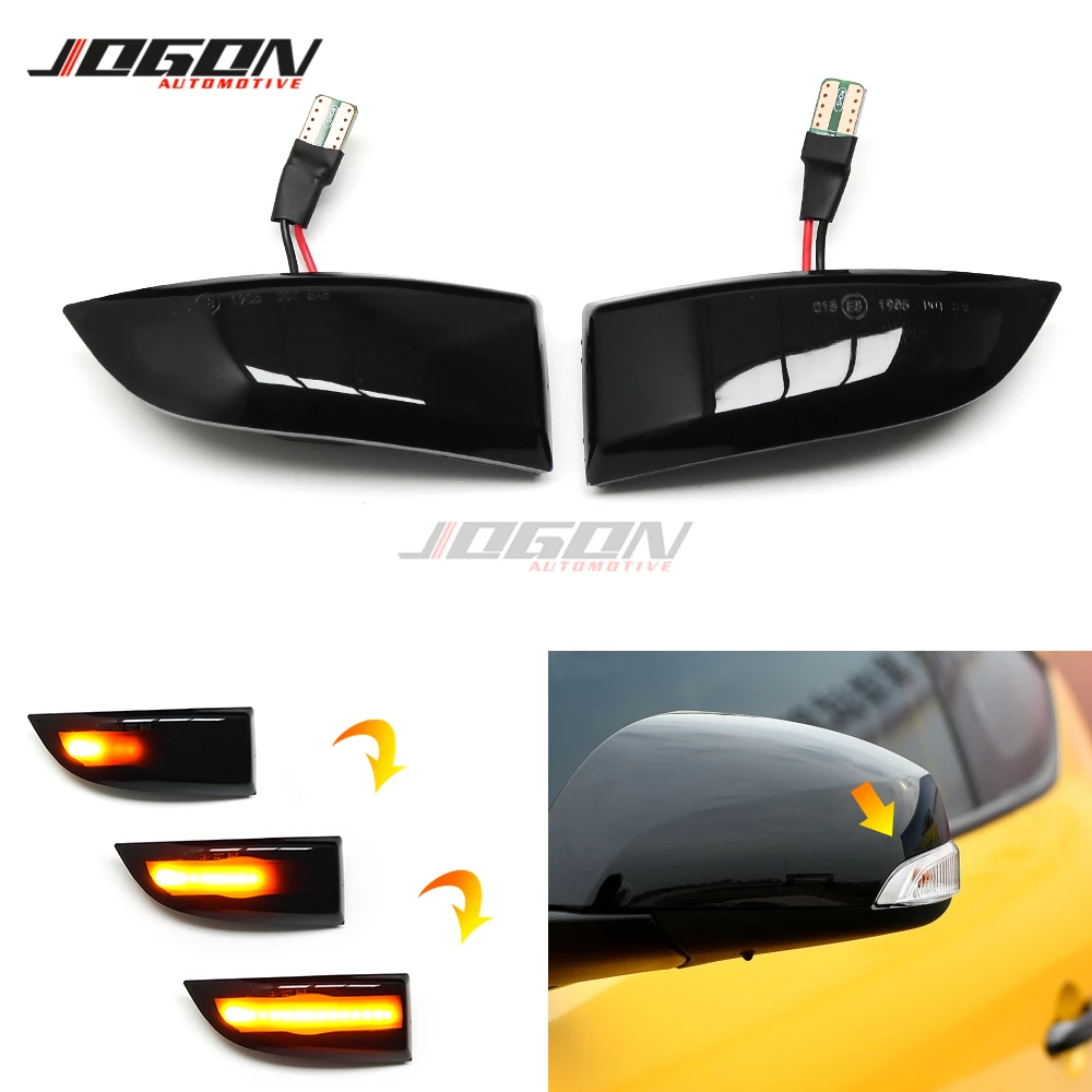 LED Dynamic Turn Signal Light Mirror Sequential Indicator Lamp For Renault Megane MK3 Scenic Fluence Latitude Safrane Laguna III