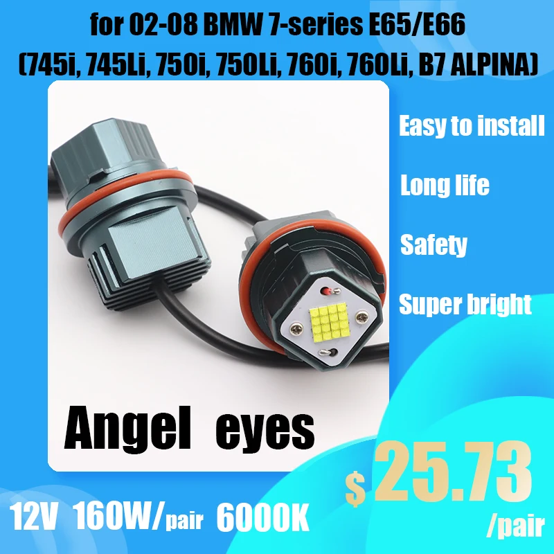 

LED Marker IP65 free error White 3-year warranty daytime light LED Angel Eyes Marker for 02-08 BMW 7-series E65/E66