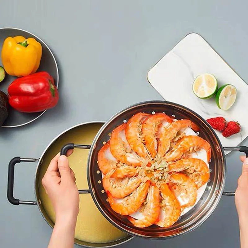 Zhiwu Cooking Xiaomi Mijia Soup Pot Stainless Steel Steamer Household Single-layer Round Thickening And Heightening