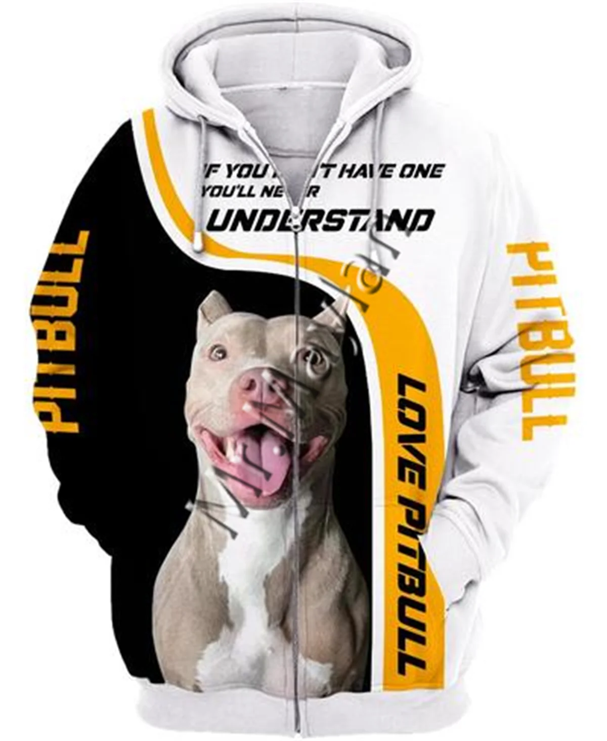 Unisex 3D Graphic Hoodies Sweatshirts Animals Dog Art Pit Bull Hoodie Men/Women Casual Streetwear Sweatshirt Pullover AW-0141