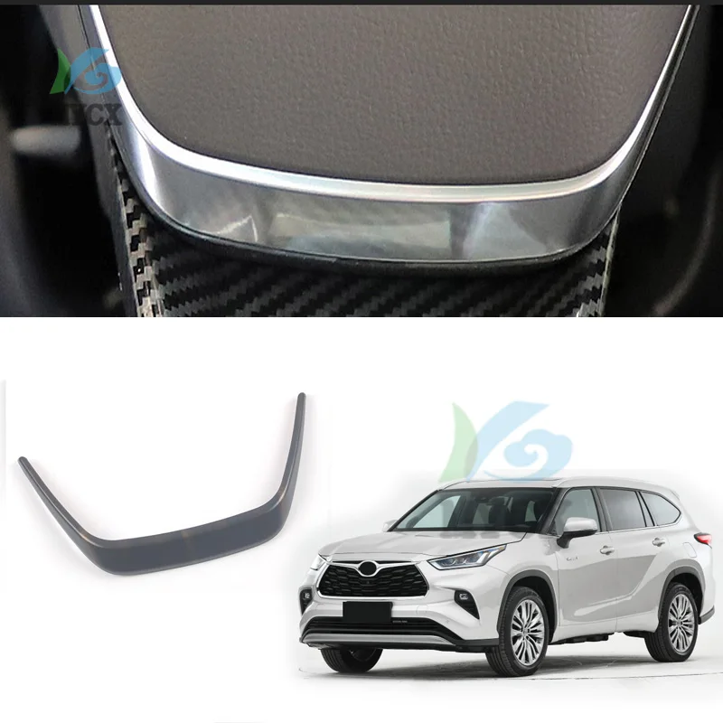 For Toyota Kluger Highlander XU70 Refit 2022 2021 Steering wheel trim strip instrument panel bright strip modification accessori