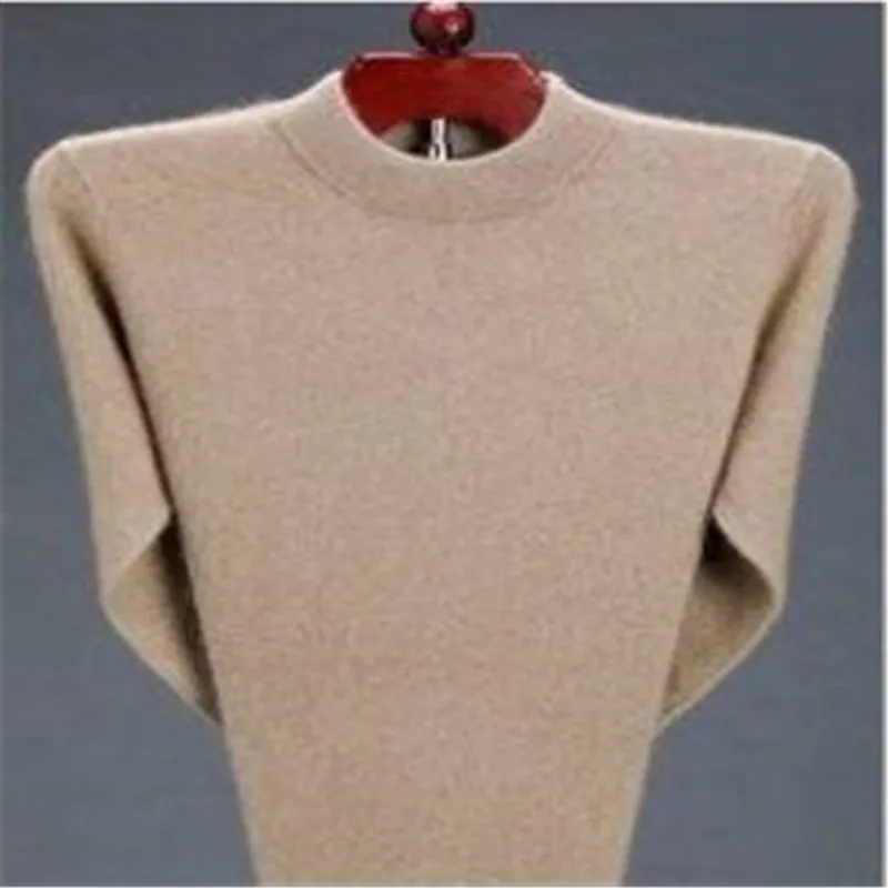 Winter sweater Men half High Neck Sweater Thickened Round neck Soft And Warm Sweater Pullover Men Long Sleeve Slim Fit