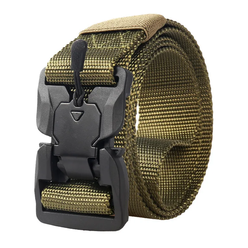 2024 New Outdoor Hunting Belt Plastic Magnetic Buckle Nylon Tactical Belt, Leisure All-match Belt