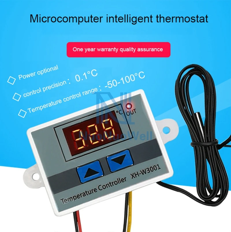 12V/24V/220V Micro Computer Digital Temperature Controller LED Display Greenhouse Heating Thermostat Incubator Aquarium Use