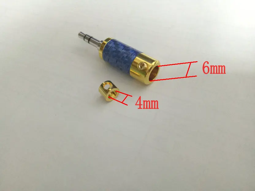 

new blue 3.5mm Stereo Male for Repair headphone Jack Plug Metal Audio New