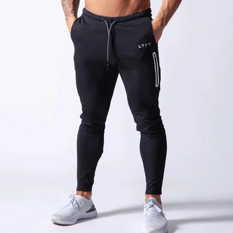 2020 New Brand Side Zipper Men Sports Pants Jogging Sweatpants Trousers Gym Fitness Bodybuilding Training Pants Men\'s Sportswear