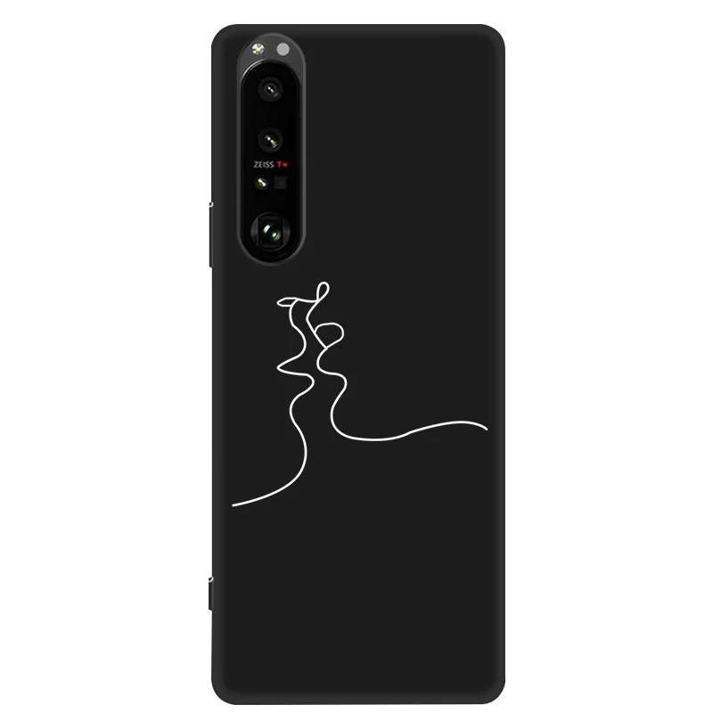 Black Silicone Case For Sony Xperia 1 II 10 III Lite Phone Case Cover Funda For Sony Xperia 5 10 II 1 III L3 L4 Back Cover Cases