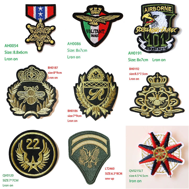 

US Military tactics Military rank Decorative Patch icon Embroidered Applique Patches For DIY Iron on Badges on clothes,backpack