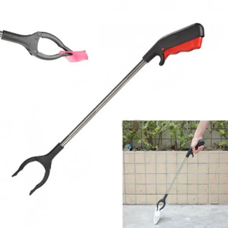 Claw Yard Reach Hand Stick Ground Garbage Trash Arm Grip Long Arm Helping Hand Useful Long Pick Up Reach Grabber Tool Cigarette