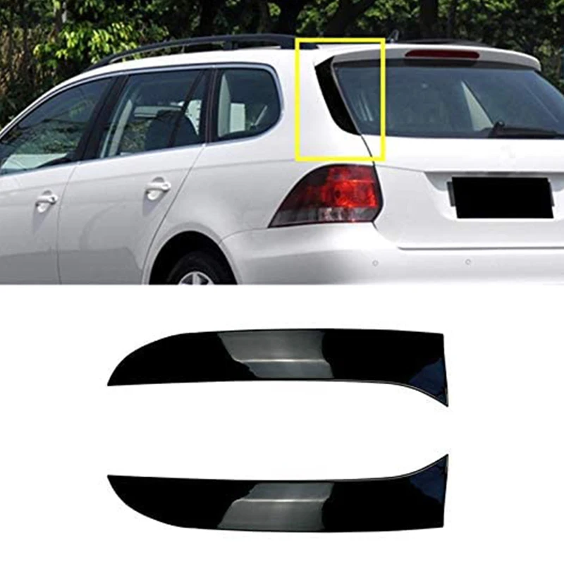 For VW Volkswagen Golf 6 MK6 Variant Wagon Car Rear Window Spoiler Side Wing Cover Trim 2008 2009 2010 2011 2012 2013 Stickers