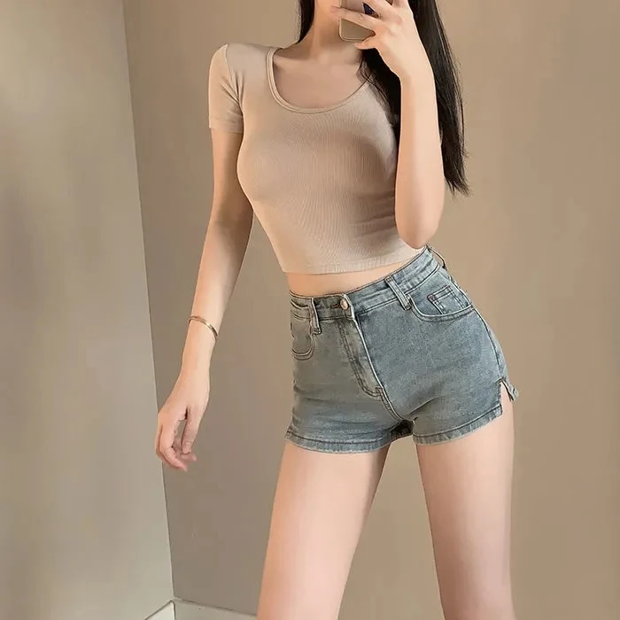 Korte Jeans Feminino Shorts Sexy Femme Denim Vrouwelijke Zomer Thong Jeans Voor Vrouwen Meisjes Blauw Streetwear Jeans Shorts