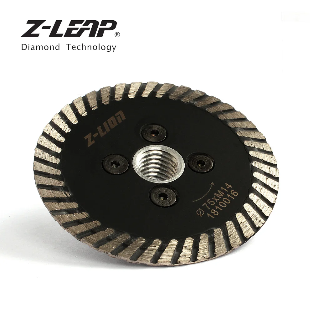 Z-LEAP  75MM mini diamond  Cutting Blade with removable FIange M14 5/8 - 11，cutting disc for engraving granite and sandstone