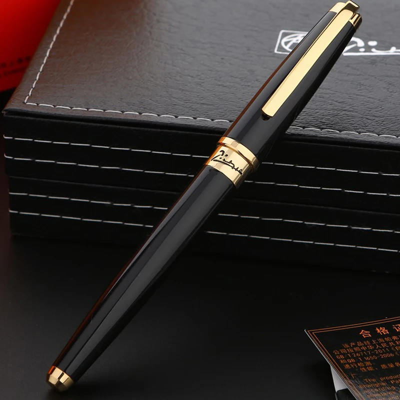 Picasso 918 Classic Pimio Dreamy Polka Black With Gold Clip Roller Ball Pen For Business Writing Gift Pen