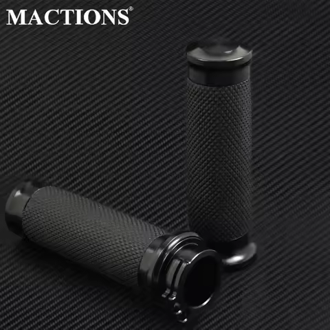 Motorcycle Universal 1"25mm Handle Bar Hand Grips Black For Harley Touring Road King Dyna VRSC Sportster XL 883 1200 XR Softail