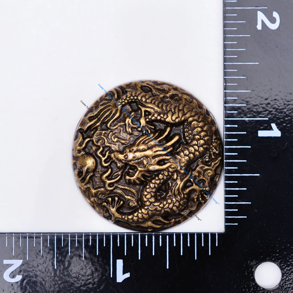 6x 35mm BIG Heavy Sturdy Antique Brass Chinese Dragon Concho Buttons For DIY Leathercraft Handmade Wallet Belt Accessories
