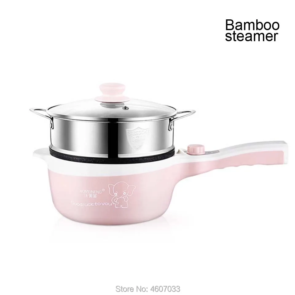 220v Multifunctional Electric Cooker Non-stick Heating Pan Cooking Pot Machine Hotpot Noodles Rice Eggs Soup Steamer Cooking Pot