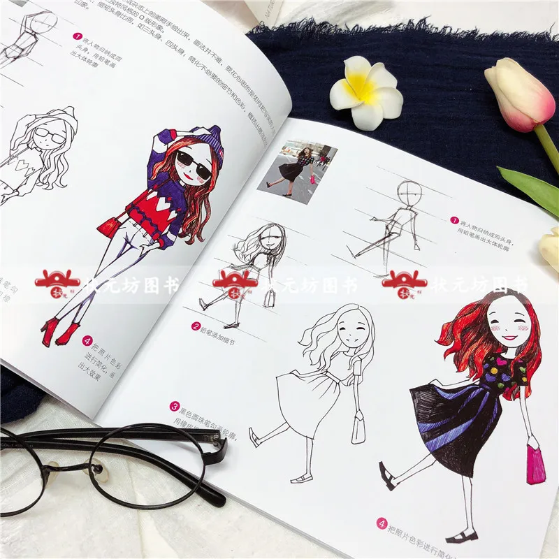 Creative Hand-painted Color Character Figure Introduction Tutorial Zero Basic Children Adult Self-learning Coloring Book