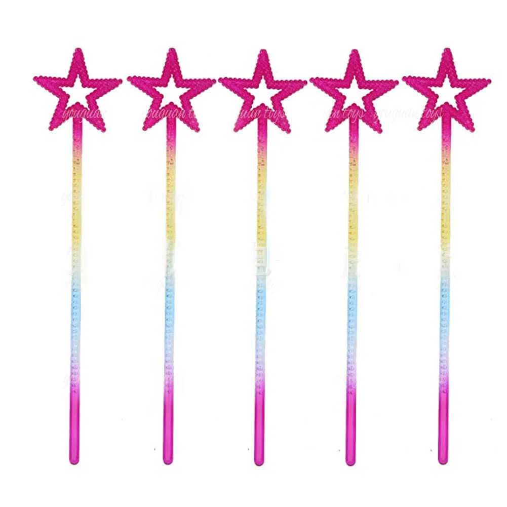 Sticks Party Supply Fairy Wands Plastic Bar Concert Toy Prop Star Magic Wand For Girl Kid's Gift  Christmas Birthday