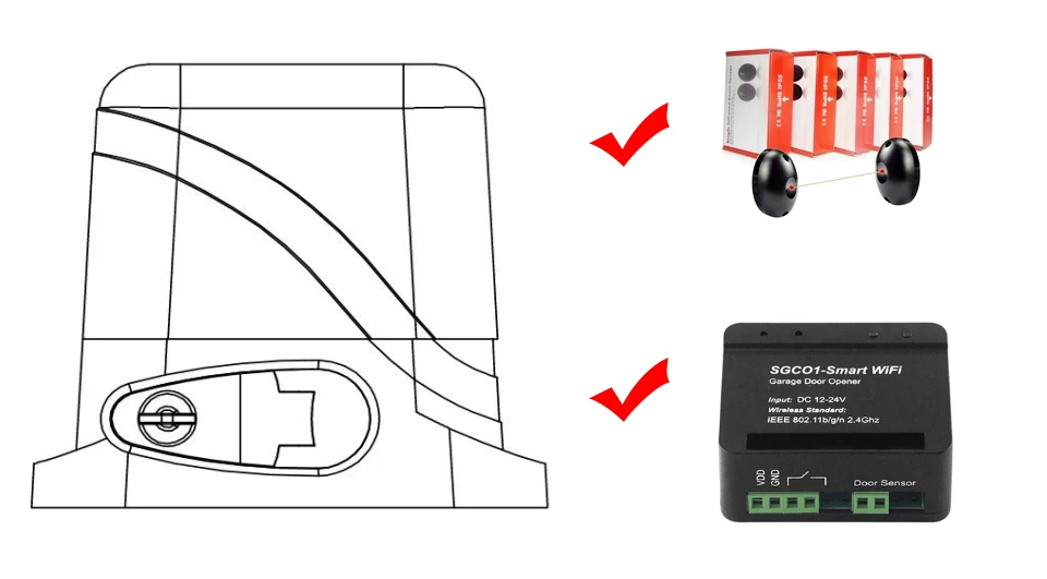 Newest Release Garage Door Opener Wifi Smart Receiver Use For Galo Brand Swing Sliding Gate Opener TX Car