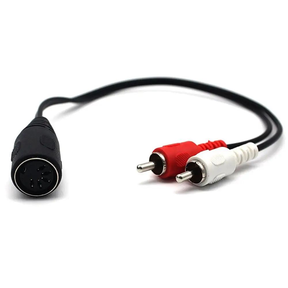 

5 Pin Din Female to 2 RCA Male Professional Grade Audio Cable for Bang & Olufsen, Naim, Quad...Stereo Systems 0.3m