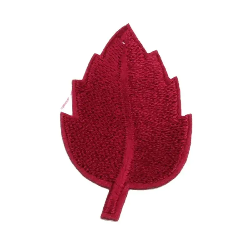 10pcs/lot Cartoon Leaf Patch Iron On Sew On Maple Stickers For Backpack Jeans Coats Shoes Badge Garments Appliques Accessories