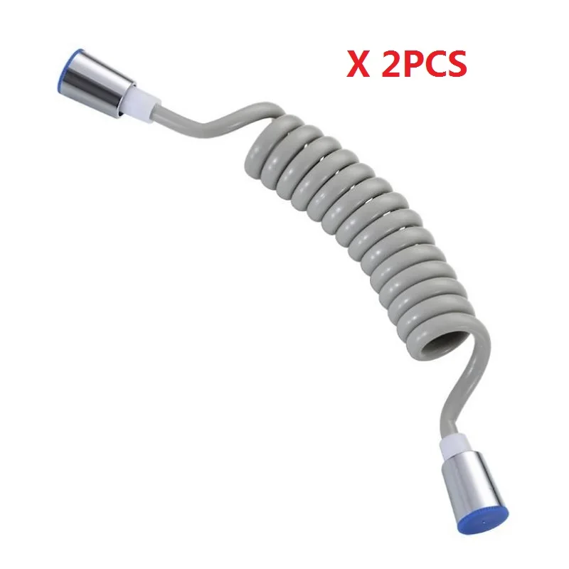 2PCS Spring Flexible Retractable Hose For Shower Head Toilet Bidet Shower Water Pipe