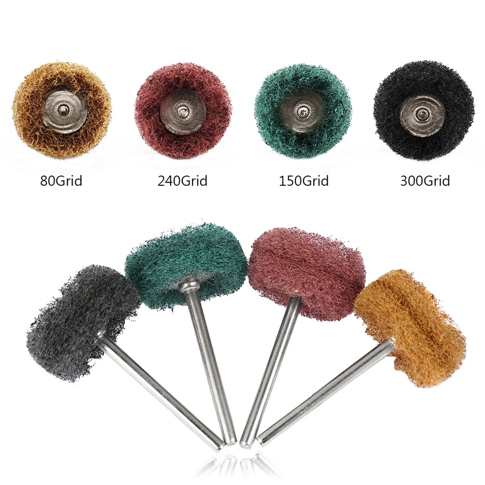 40 Pieces Brush Grinding Wheel Polishing Wheel Mini Brushed Burr Welding Metal Surface Pretreatment Grinding Brush 25 Mm