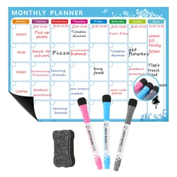Magnetic Chore Chart for Kids, Dry Erase Planner Board | A3 Magnetic Refrigerator Whiteboard Family Organizer to do List