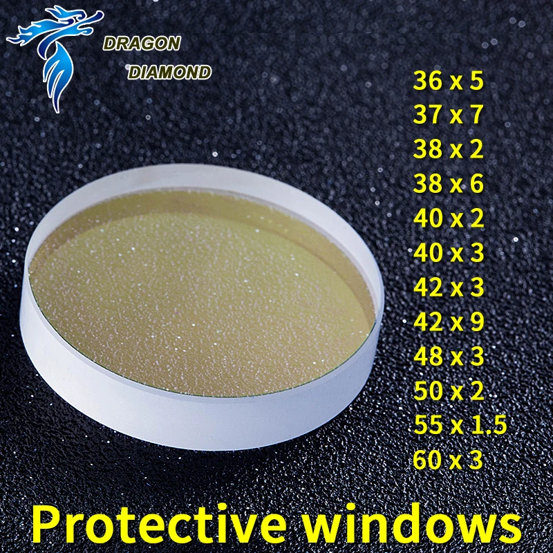 Glass Laser Protection Lens/Protective Windows Dia.32/35/37/38/40/42/48/50/55/60mm Fiber Laser Cutting Machine