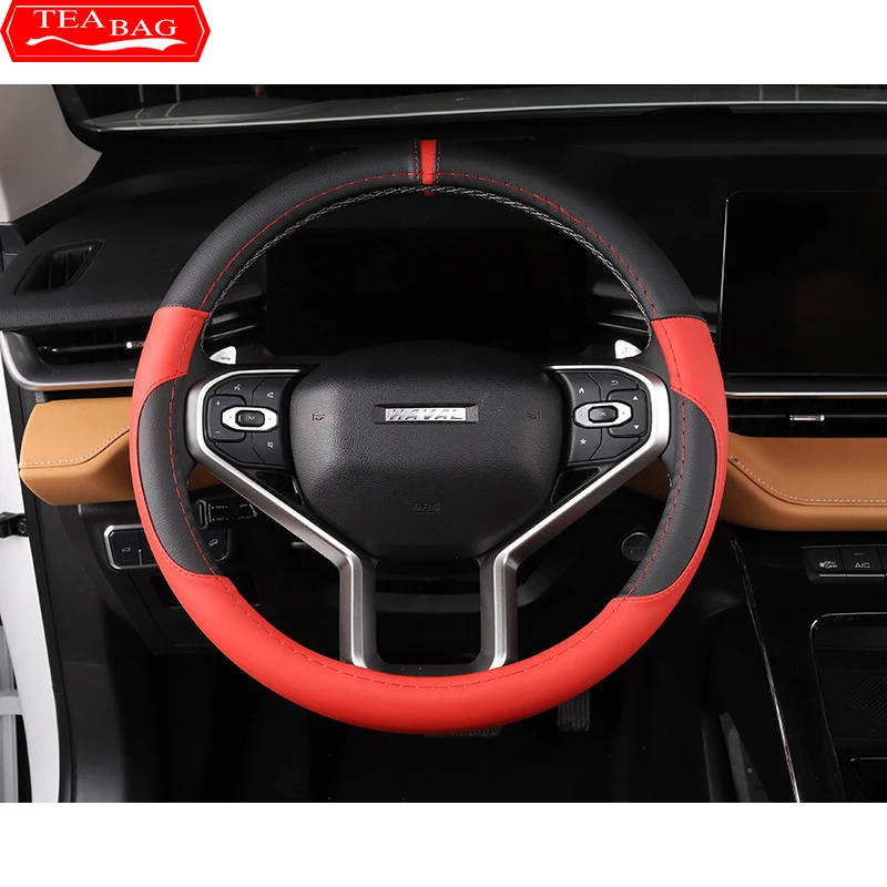 

Non-Slip Breathable Car Styling Leather Steering Wheel Cover For GWM Haval Hover H6 3th 2021 2022 Car Interior Accessories