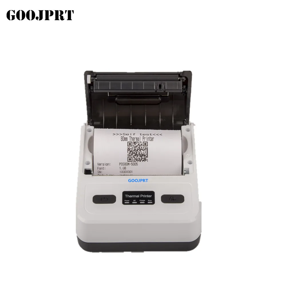 80mm Type-C Thermal Receipt Printer USB+Bluetooth Interface Portable Wireless Label Maker 2 in 1 Mini Thermal Printer