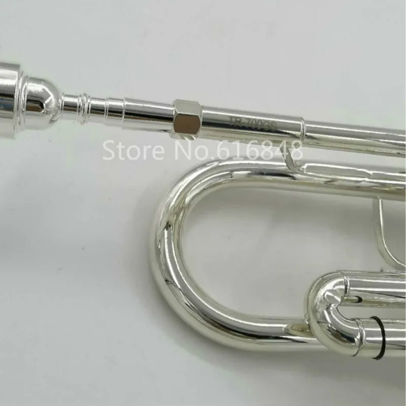 New TR-700 GS Bb Trumpet Brass Musical Instrument Silver Plated Body Gold Lacquer Key High Quality Trumpet with Mouthpiece