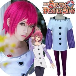 Anime Sevens Cosplay Costume Goat's Sin Of Lust Gowther Adult Halloween Nanatsu No Taizai uniform and wigs suits