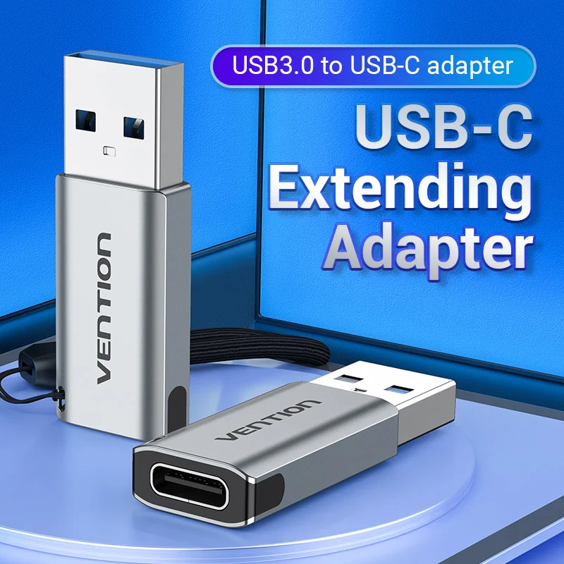 Vention USB C Adapter USB 3.0 Male to USB Type C Female for Laptop Samsung Xiaomi 10 iPhone 12 Pro Earphone USB to USB C Adapter