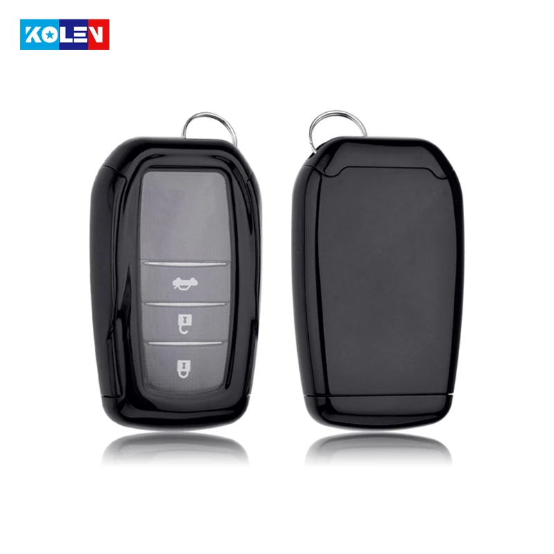 TPU+PC Car Remote Key Full Cover Case For Toyota Rav4 Auris Avensis Prius Aygo Camry Crolla Land Cruiser 200 Prado Crown Holder