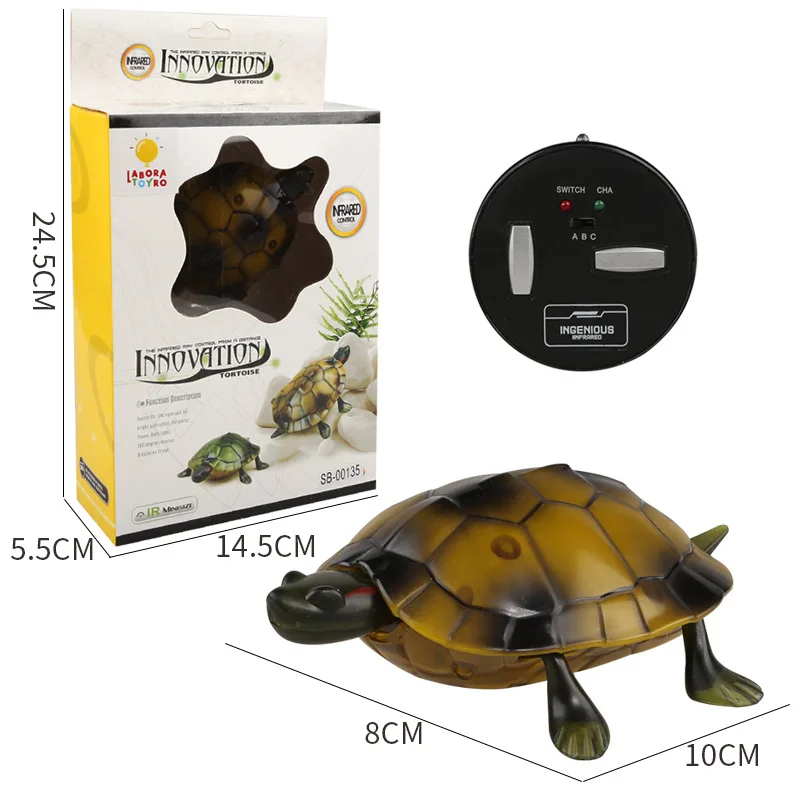 Simulation Swing Walk Remote Control Turtle Anti-wear Tires Eye Lights Early Learning Cognition Realistic Form Electric RC Toys