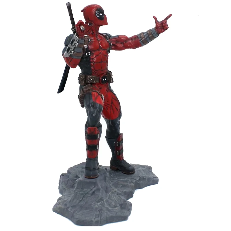 Disney marvel x-men 26cm deadpool figura de ação anime decoração pvc coleção estatueta mini brinquedos modelo para crianças presente