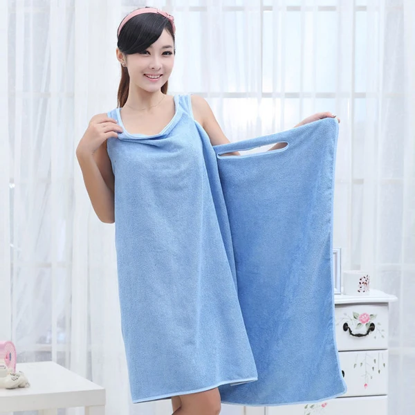 Fashion Lady Wearable Quick Drying Magic Bath Towel Shower Spa Wrap Bathrobe Dress Beach Towels For Swim Pool Out Skirt