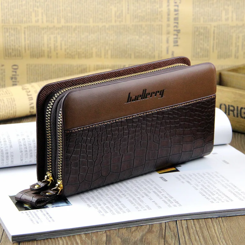 

Fashion Men's Wallet Business Money Bag Pu Leather Long Clutch Bag Phone Bag Top Quality Wallet Men Carteira Masculina