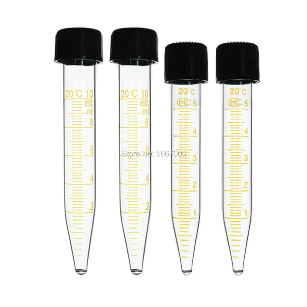 All size available Graduated V-shape bottom glass Graduated centrifuge tube 5ml 10ml 15ml 20ml 25ml 50ml equipped With Screw Cap