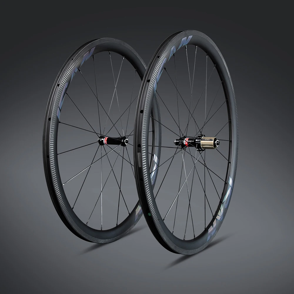 ICAN Carbon T800 super light wheels 35C 40C 45C 50C 55C 86C clincher tubeless ready with 3K twill V brake sapim cx ray