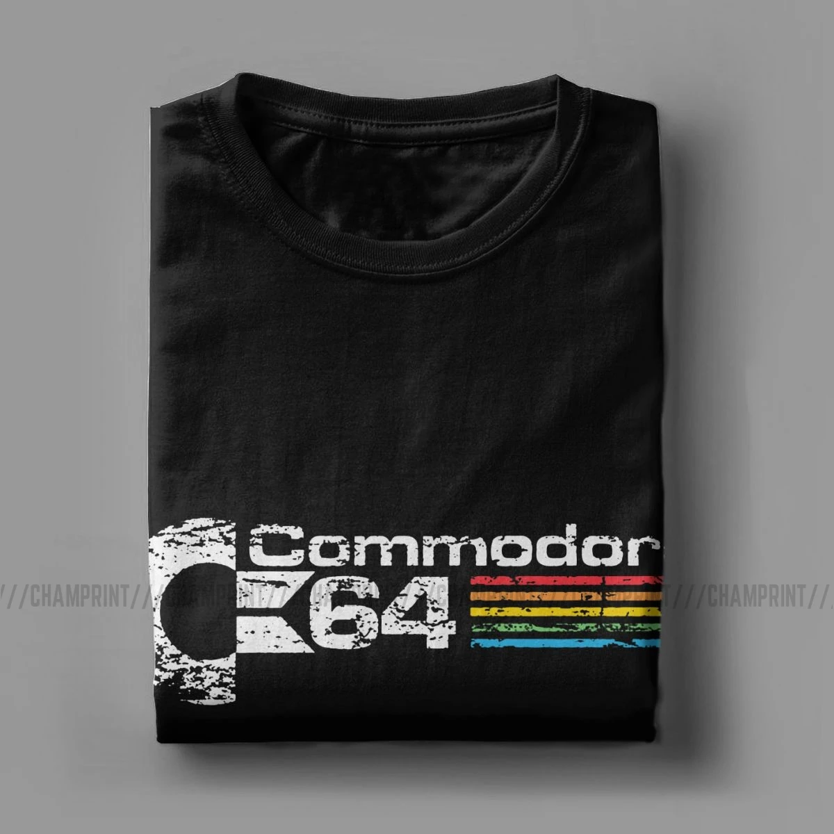 Men T-Shirts Retro Commodore 64 Vintage Cotton Tees Short Sleeve C64 Amiga Computer Geek Nerd T Shirt O Neck Tops Gift Idea