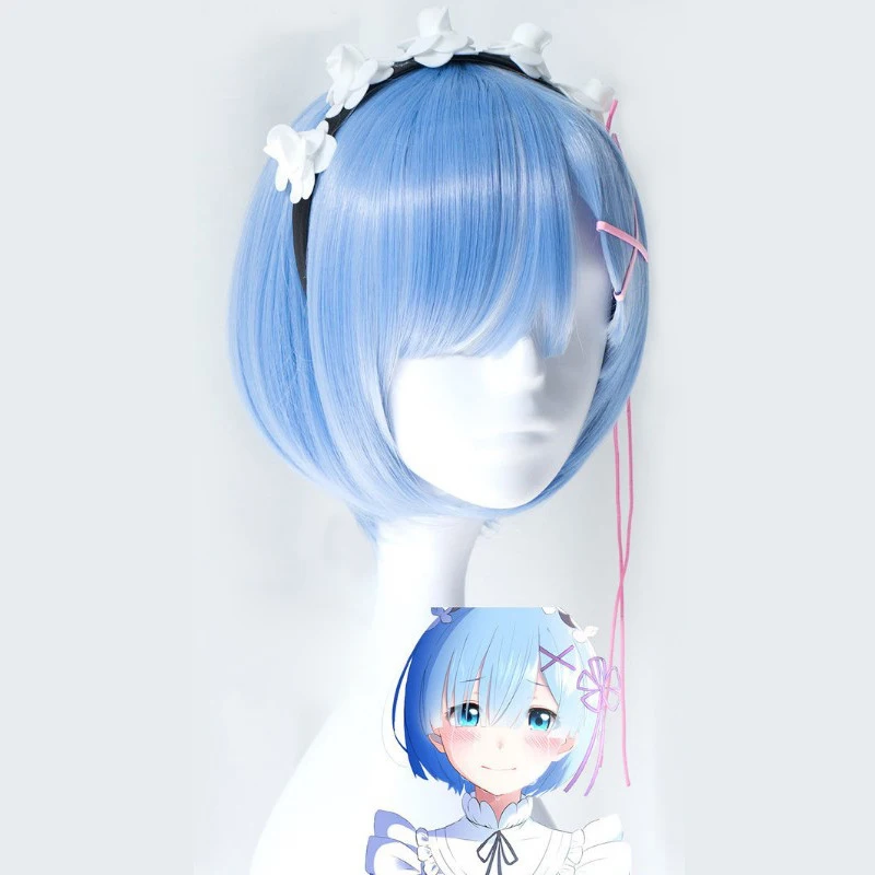 Document REM Cosplay Perruque ou RAM, Re: ontariStart Life In Another World Costume, Halloween Costumes, C85308AD