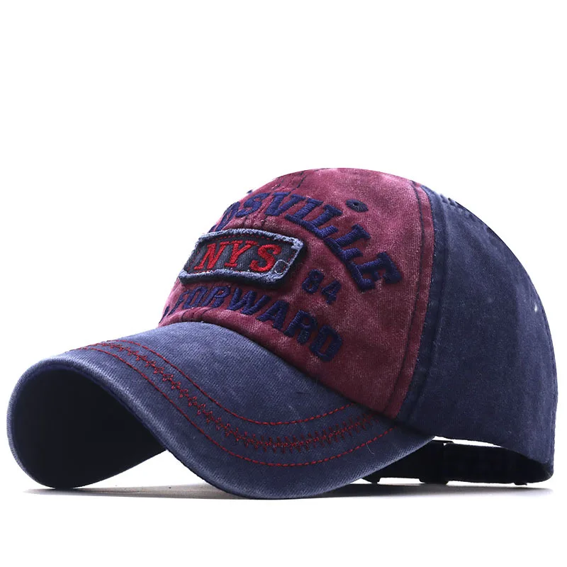 Simples primavera verão unisex bonés de beisebol para homem carta boné retro casual algodão casquette streetwear snapback hat osso