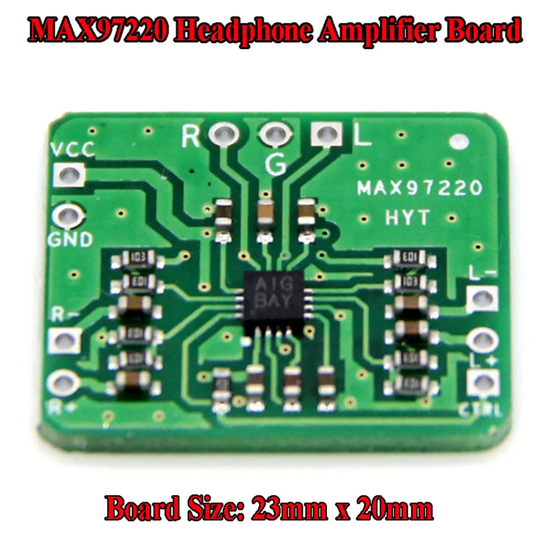 MAX97220 Differential to Balanced Headphone Amplifier Board Single-ended Output