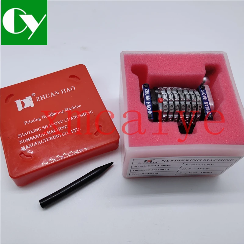 1 pcs High quality 7digits Rotary Numbering Machine vertical Counterclockwise 9.8.7.6.5.....