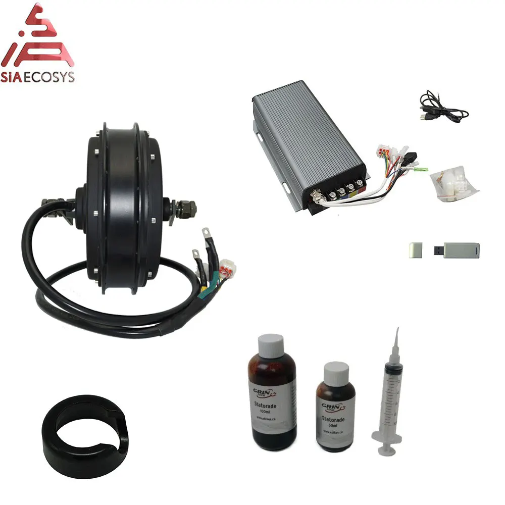 

QS 5KW 3KW 205V3 50H 80KPH Spoke Hub Motor for Electric Bicycle with Ferrofluid And SVMC72150 Controller